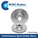 Brake discs MTEC performance 316 mm, rear axle, Sti 2.0 01-05