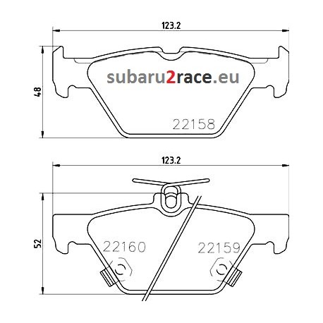 Brembo-Bremsplatten, hinten-Subaru Outback